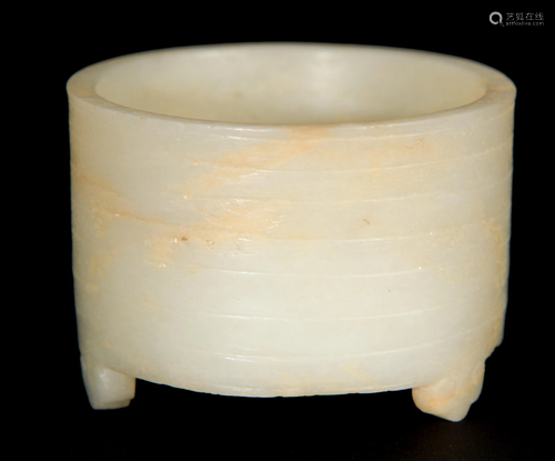 Chinese Jade Tripod Censer, Ming Dynasty