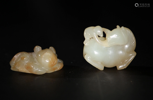 2 Chinese Jade Carvings, Ming-Qing