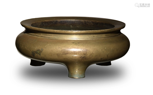 Chinese Bronze Incense Burner, 18th Century