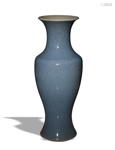 Chinese Blue Ge Glaze Vase, 19th Century