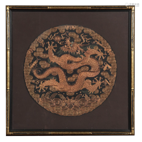 Chinese Dragon Ranking Badge, 18-19th Century