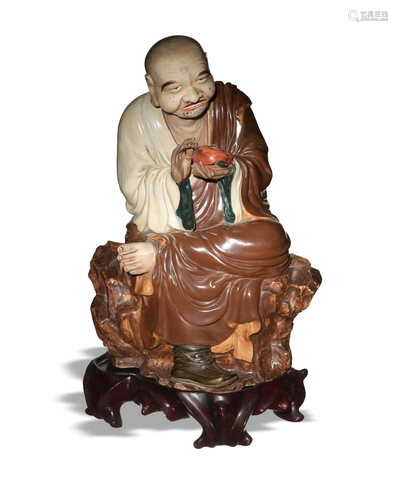 Chinese Statue of Luohan by Zeng Longsheng