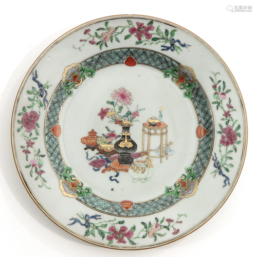 A Famille Rose Plate