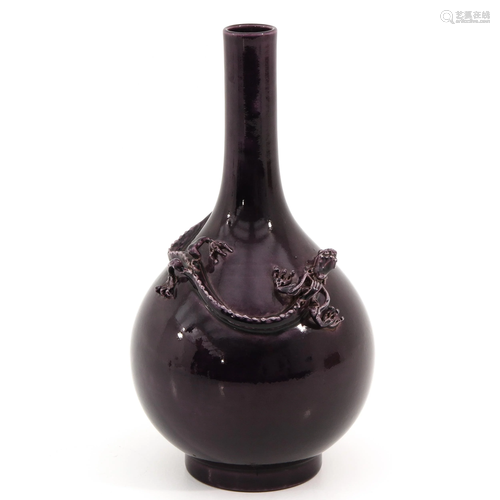 A Purple Glaze Vase