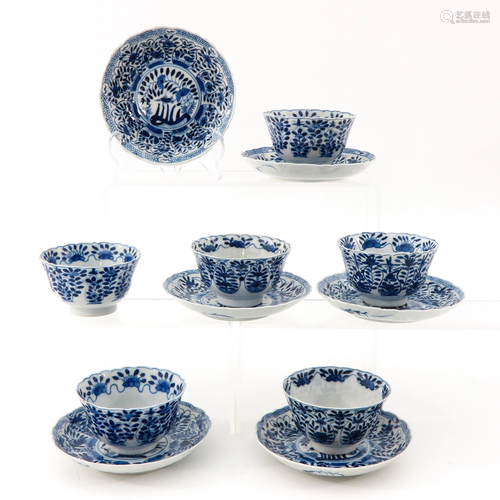 A Collection of 6 Cups and Saucers