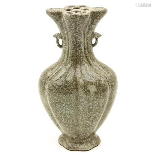 A Crackle-Glazed Vase