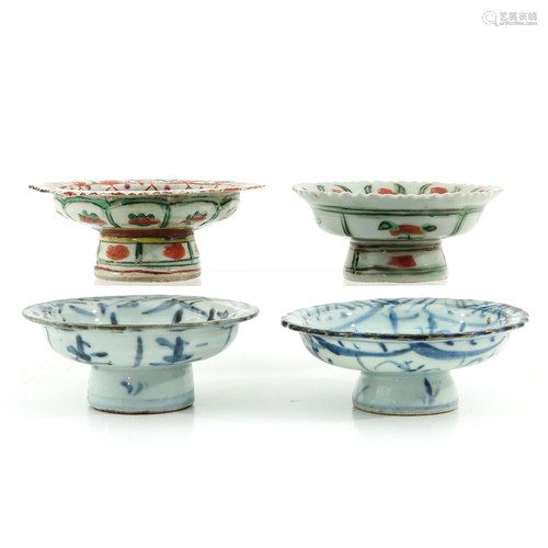 A Collection of 4 Stemmed Bowls