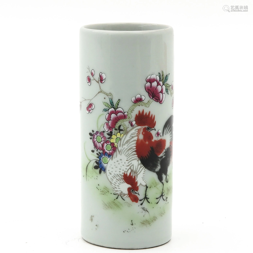 A Famille Rose Pencil Pot