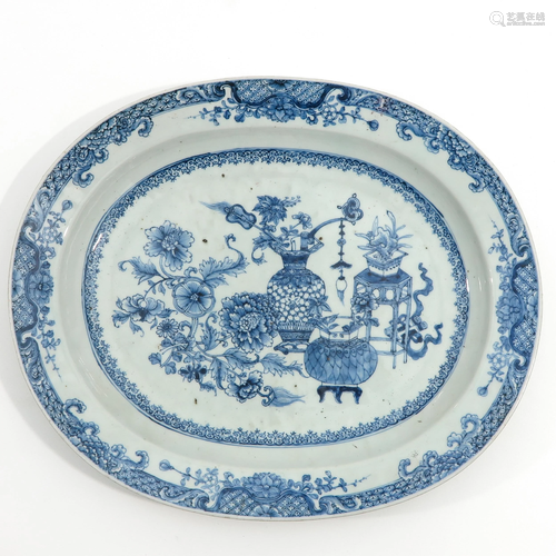 A Blue and White Serving Dish