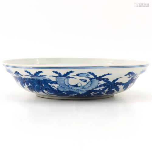 A Blue and White Dish