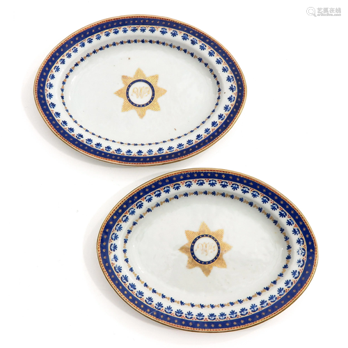 A Pair of Armorial Dishes