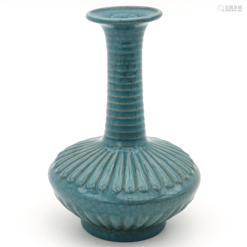 A Blue Glazed Vase