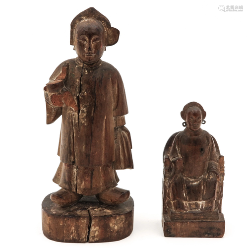 Two Wooden Sculptures