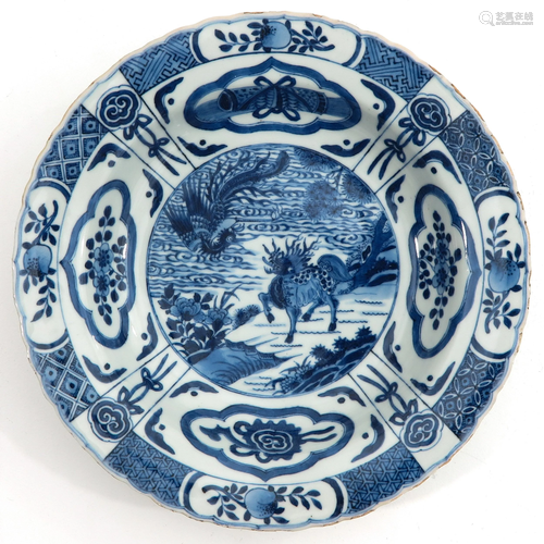 A Blue and White Plate