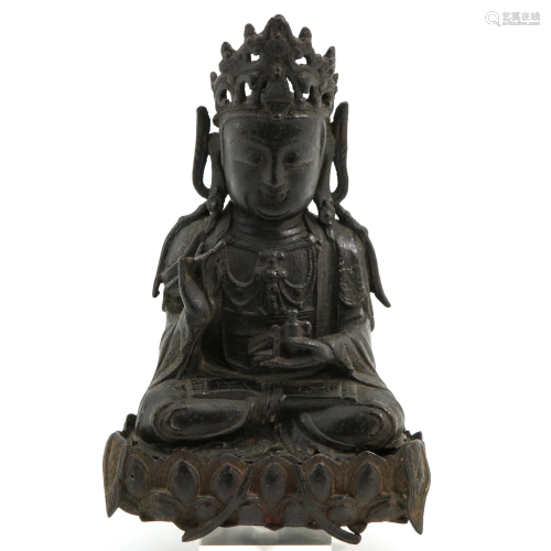 A Bronze Bodhisattva Ming Scultpure