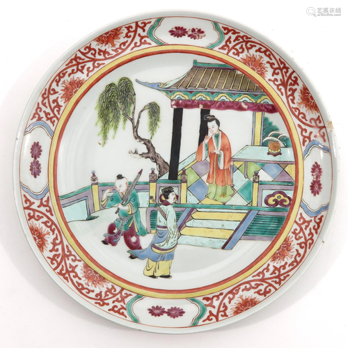 A Famille Rose Plate