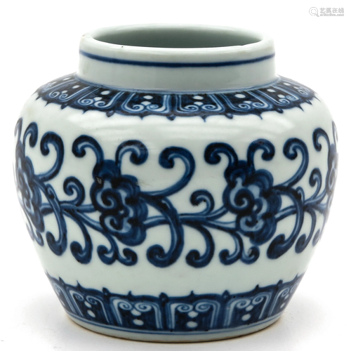 A Blue and White Pot