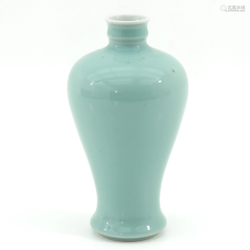 A Celadon Meiping Vase