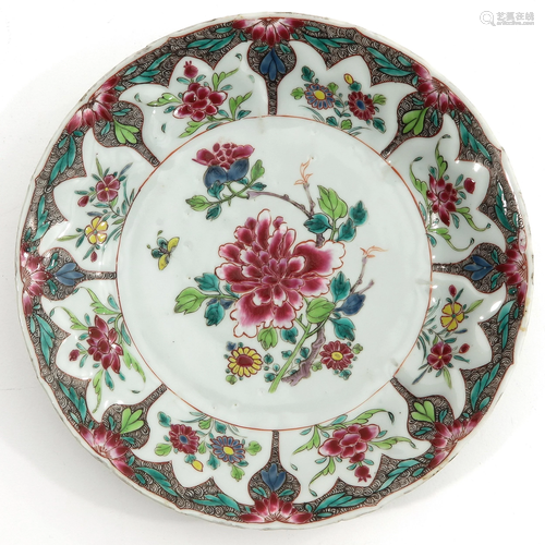 A Famille Rose Plate