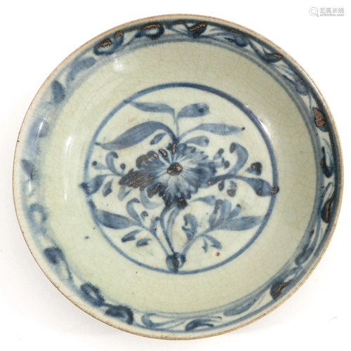 A Blue and White Dish