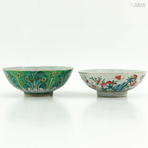 Two Polychrome Decor Bowls