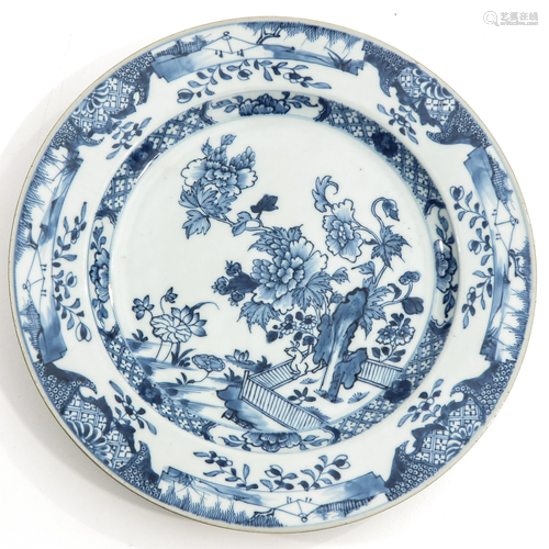 A Blue and White Plate