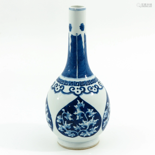 A Blue and White Bottle Vase