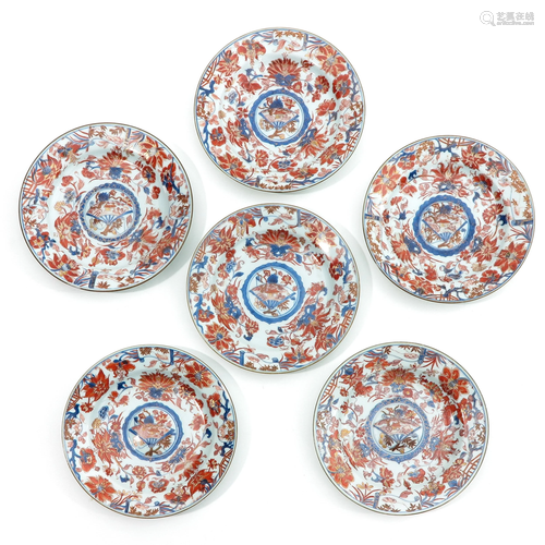 A Series of 6 Imari Plates