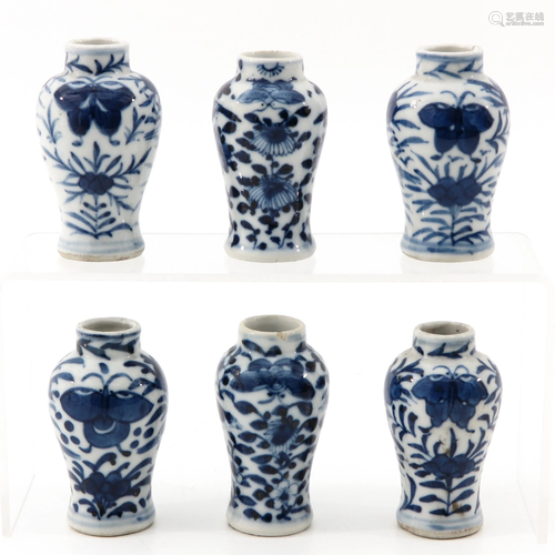 A Collection of 6 Miniature Vases