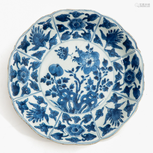 A Blue and White Plate