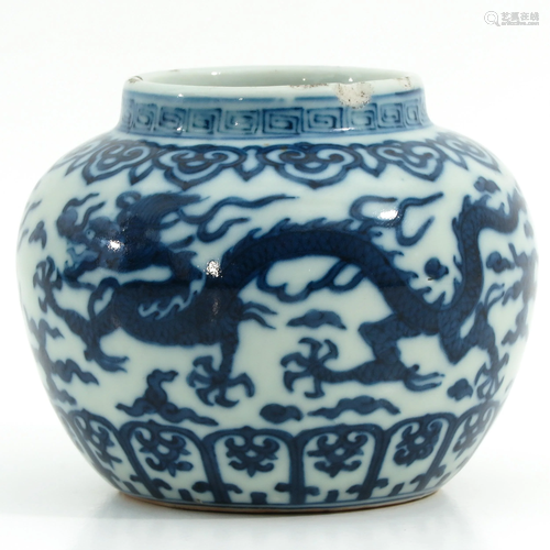 A Blue and White Pot