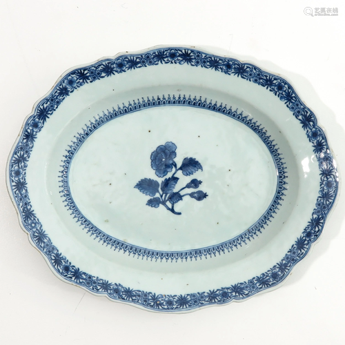 A Blue and White Serving Dish