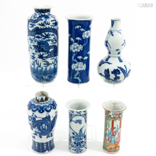 A Collection of 6 Vases