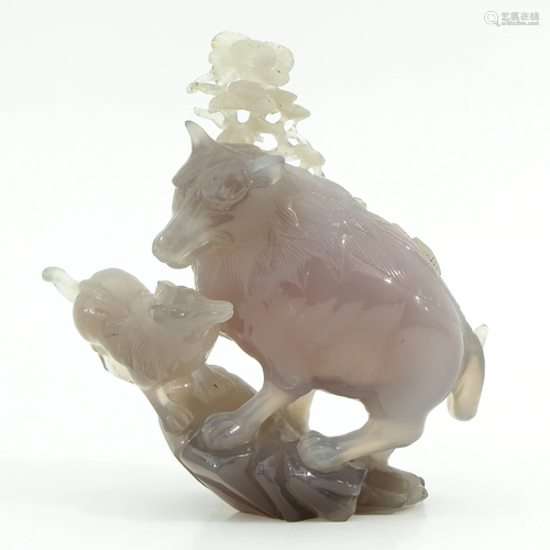 A Chinese Agate Sculpture