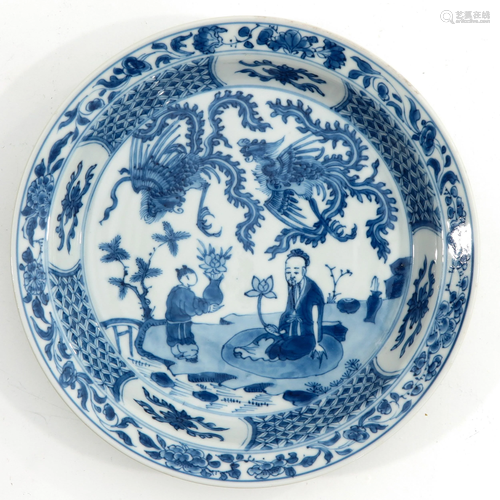 A Blue and White Plate