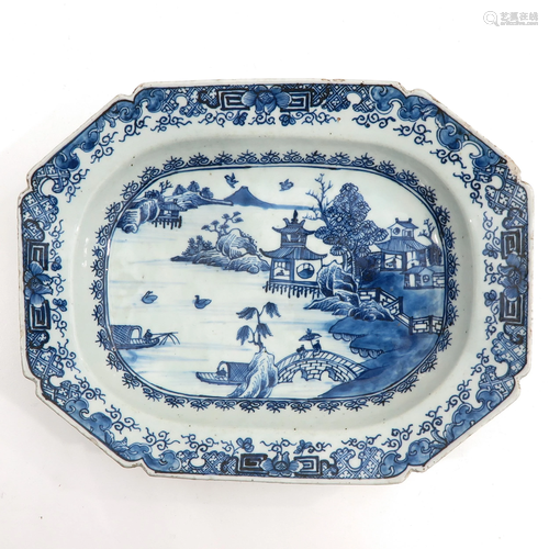 A Blue and White Serving Dish