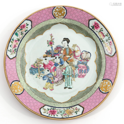 A Famille Rose Plate