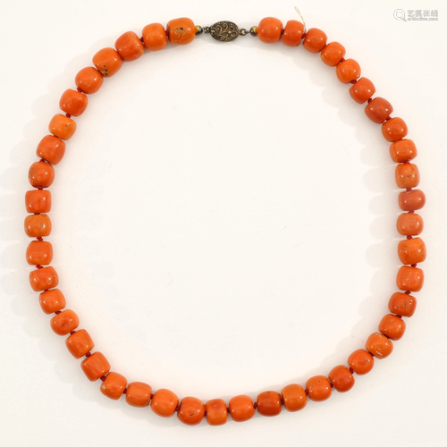 A Red Coral Necklace