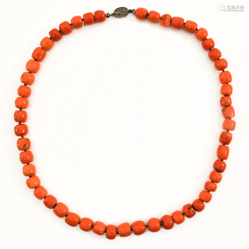 A Red Coral Necklace