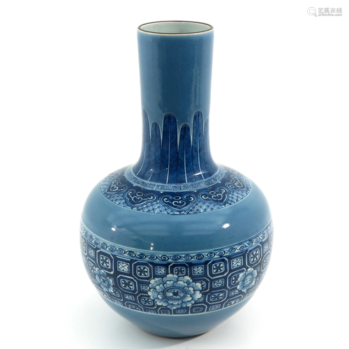 A Blue Bottle Vase