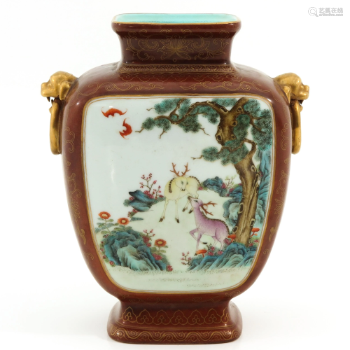 A Famille Rose Vase