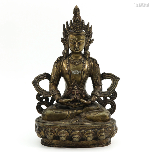 A Bronze Buddha Sculpture