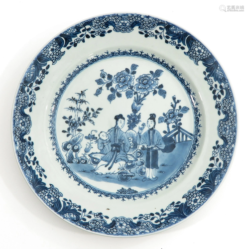 A Blue and White Plate