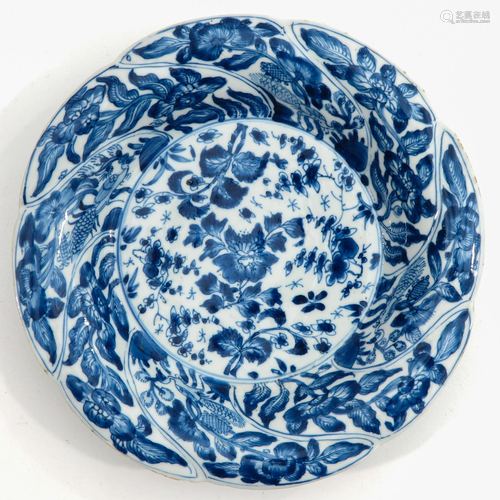 A Blue and White Plate