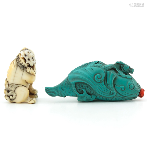 A Snuff Bottle and Netsuke