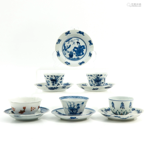 A Collection of Cups and Saucers