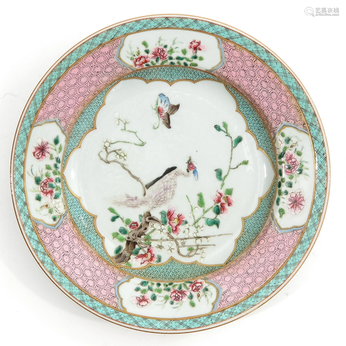 A Famille Rose Plate