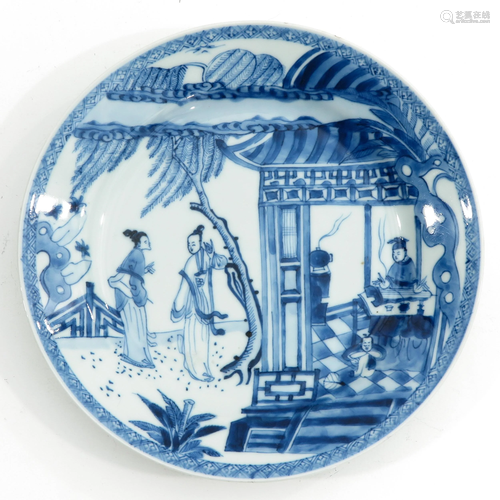 A Blue and White Plate