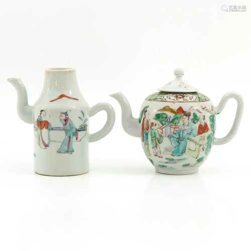 A Teapot and Creamer