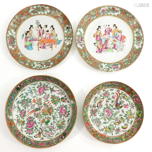 A Collection of 4 Cantonese Plates